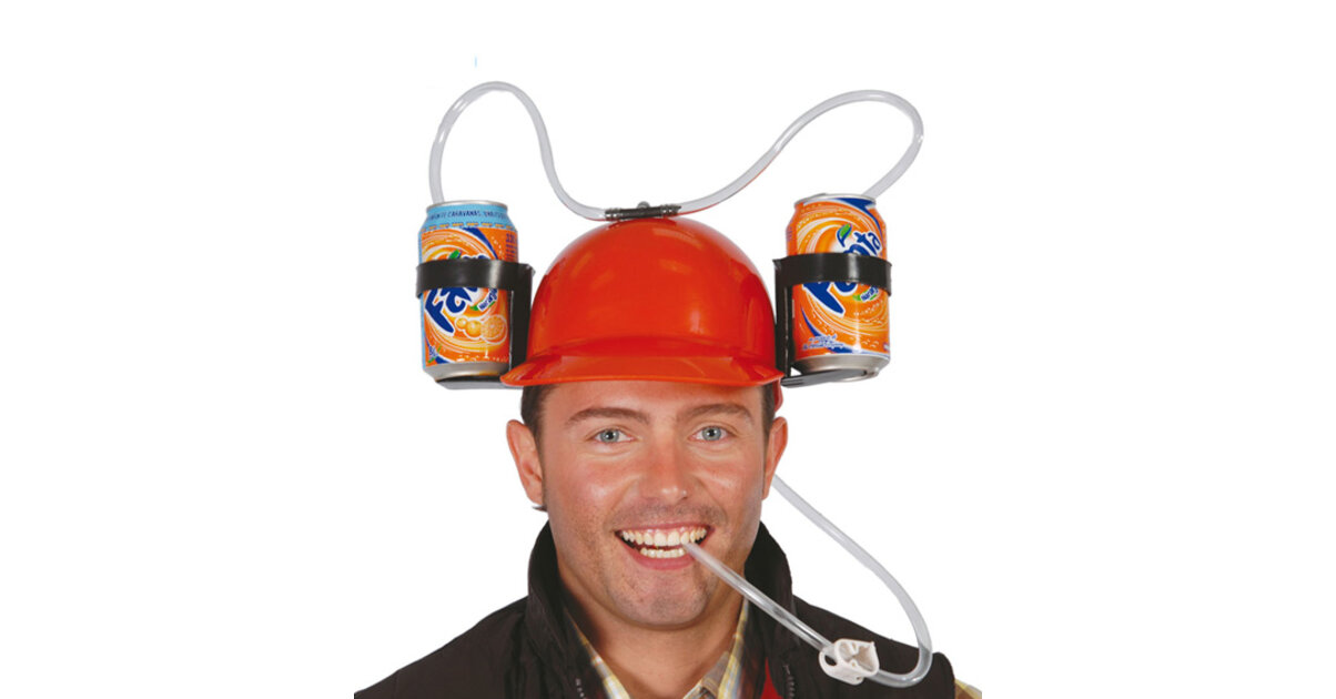 Casque à Boisson Beer King – Accessoire De Fête Pour Enterrement De Vie De Garçon, Taille Unique, Vert, Déguisement Amusant
