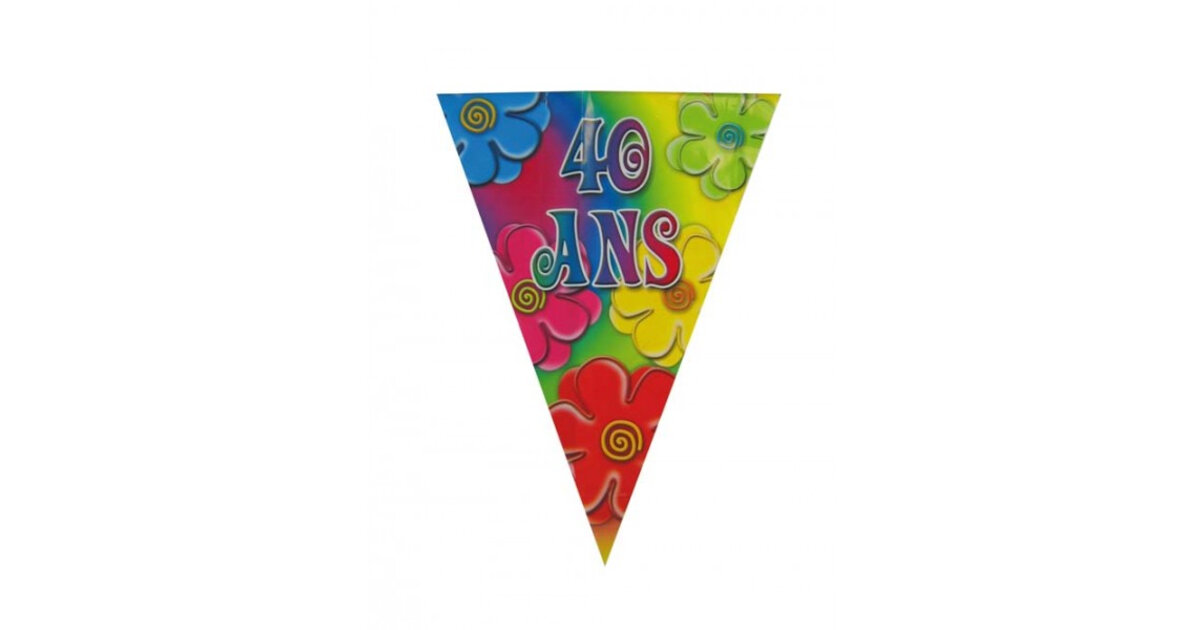 Guirlande Fanion 40 Ans Happy Birthday - Décorations Vert Et Or - 2 Bannières 1.17m - Pour Fête Anniversaire