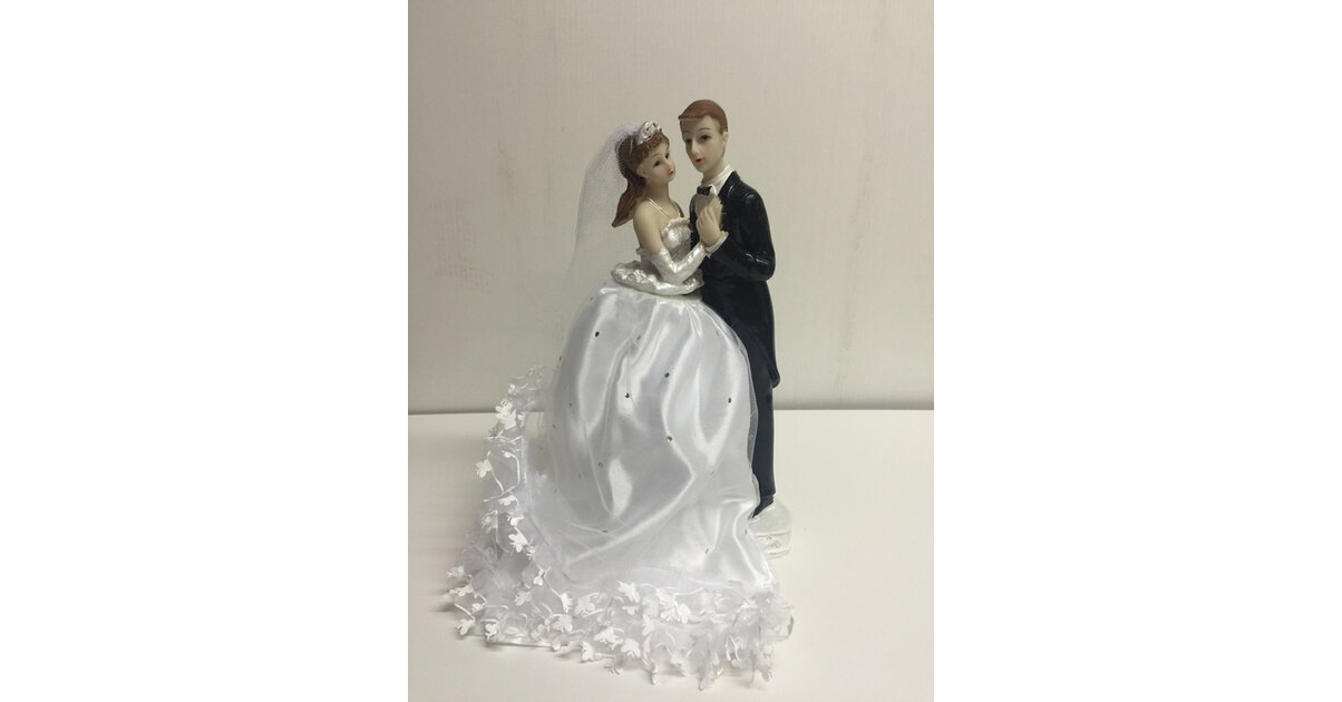 Figurine Couple De Mariés En Résine - Déco Mariage Ou Pièce Montée - Idée Cadeau Romantique