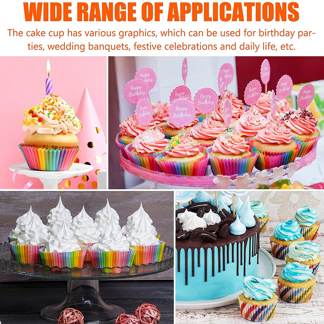 Lot 600 Moules Muffins Arc-en-ciel 600 Papier Arc-en-ciel - Caissettes Cupcakes Fête Anniversaire Mariage Moules à Muffins