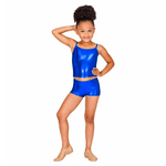SHORT BLEU METALLISE ENFANT