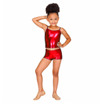 SHORT METALLISE ENFANT ROUGE
