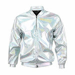 BLOUSON-METALLISE-LASER-ARGENT