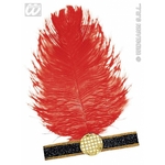 BANDEAU CHARLESTON PLUMES ROUGES 1