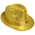 chapeau borsalino paillettes or 2