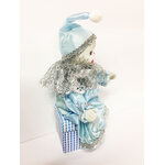 figurine porcelaine pierrot bleu