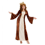 DEGUISEMENT REINE MEDIEVALE VELOURS MARRON