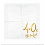 serviettes papier 40 ans or 2