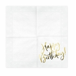 serviettes papier happy birthday or 2