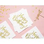 serviettes papier happy birthday or 4