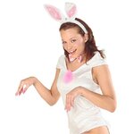 set de lapin rose et blanc 1