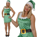 deguisement elfe ou lutin femme velours vert 2