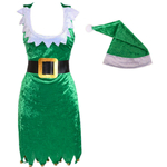 deguisement elfe ou lutin femme velours vert