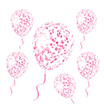 ballons confettis rose fuchsia 2