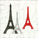 20 SERVIETTES VOYAAES PARIS MILAN BARCELONE LONDRES