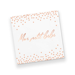 12 serviettes baby shower rose gold