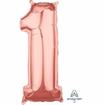 ballon aluminium chiffre rose gold 66 cm 1