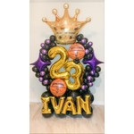 bouquet ballons chiffres aluminium or 23