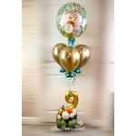 bouquet ballon chiffre or aluminium 66 cm 9