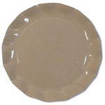 10 assiettes 32 cm carton taupe
