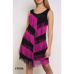 robe charleston bicolore noire et rose