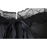 corset noir satin