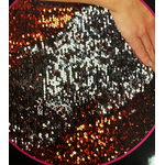 robe disco paillettes reversible rouge argent 1