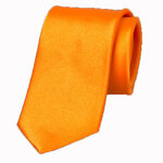 cravate satin mandarine
