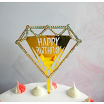 cake topper hbd diamant 1