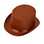 haut de forme marron satin
