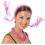 BANDEAU TRESSES FLUO LUMINEUX ROSE