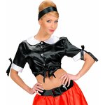 TOP NOIR ANNEE 50 SATIN  1 M