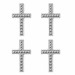 lot de 10 croix en plastique argent