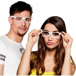 4 LUNETTES BLANCHES SANS VERRE 1
