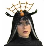SERRE TETE HALLOWEEN ARAIGNEE ORANGE ET NOIR