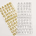 71 STICKERS PAILLETTES  LETTRES ET CHIFFRES