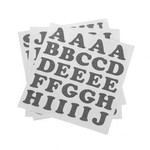 71 STICKERS PAILLETTES ARGENT LETTRES ET CHIFFRES 1