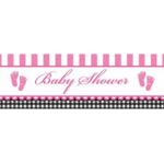 BANNIERE BABY SHOWER ROSE 1