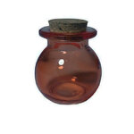 POT A DRAGEE BOULE EN VERRE CHOCOLAT