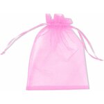 10 sachet organza roses 2