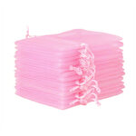 10 sachet organza roses 1