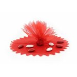 10 ROND DRAGEES CRISTAL ROUGE