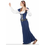 DEGUISEMENT PAYSANNE MEDIEVALE BLEUE