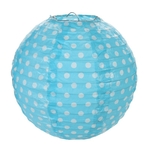 lanternes-boule-papier-turquoise-a-pois-20-cm-les-2