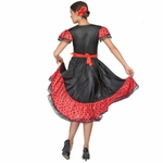 Robe-noire-et-rouge-a-pois-danseuse-de-flamenco-