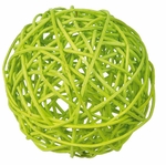 12 MINI BOULES ROTIN VERT ANIS