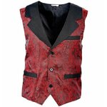 gilet gothique broché bordeaux 1
