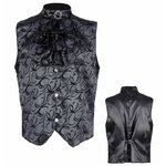 gilet gothique taffetas noir 1