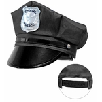 CASQUETTE POLICIER NOIRE REGLABLE