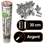 CANON 30 CM CONFETTIS ARGENT